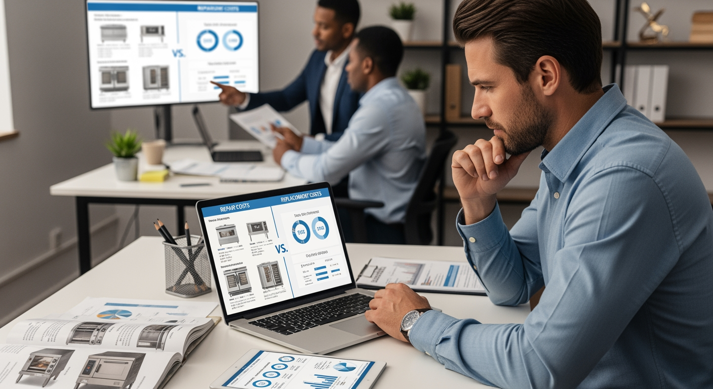 Read more about the article Commercial Kitchen Equipment Downtime: A Decision Guide for Repair vs. Replace (Ovens, Warmers, Prep Equipment)