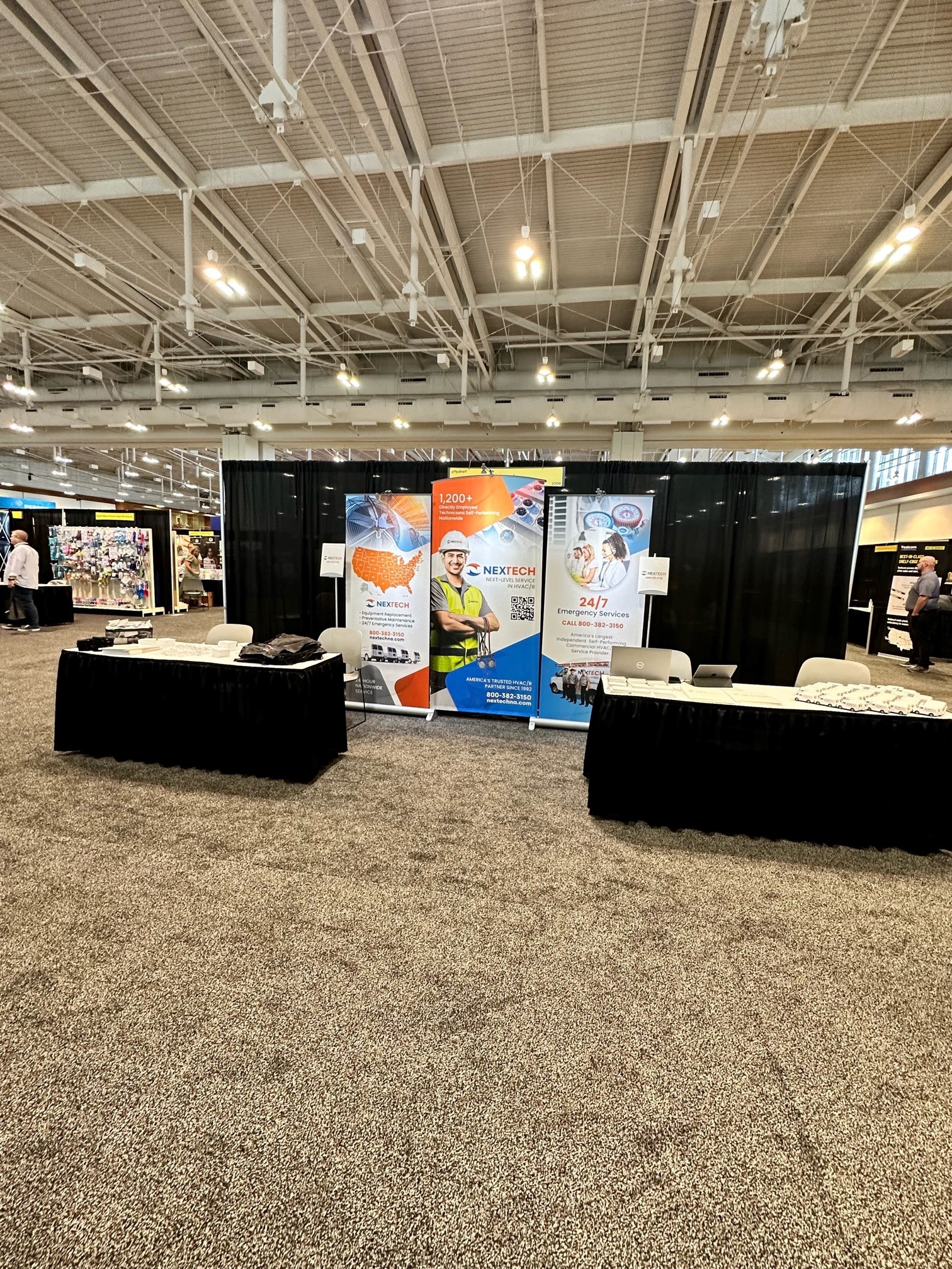 The image showcases a modern interior space featuring stylish flooring, innovative lighting, and a sleek ceiling design. This setting highlights the importance of aesthetics and technology in HVAC solutions, emphasizing how NexTech can enhance comfort and efficiency in residential and commercial environments.