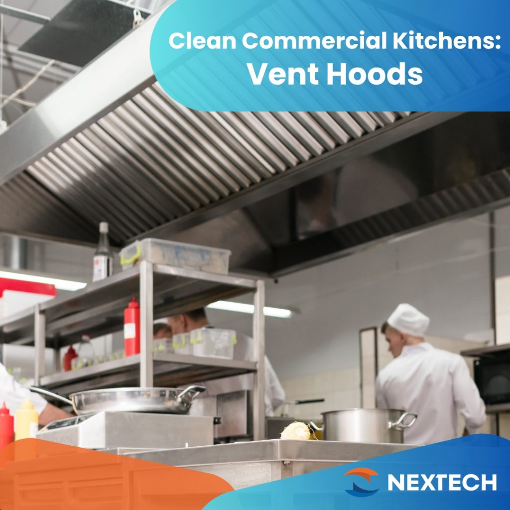 Poor ventilation in your commercial kitchen? Sounds exhausting!💨 If you're not maintaining your vent hoods, your air quality and exhaust fans are suffering. With Nextech, we build a preventative maintenance plan that keeps your kitchen operating safely and efficiently—all day, every day. 🍽️